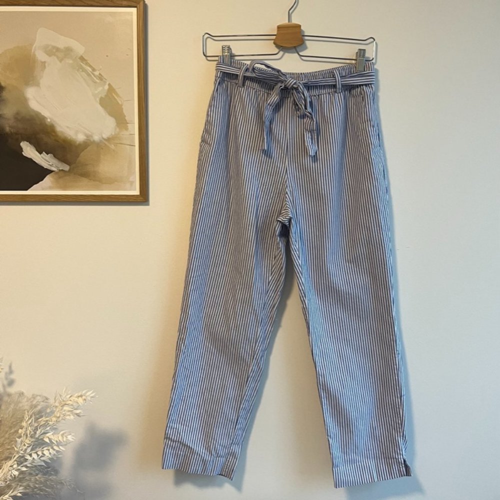 Zara Pinstripe Cotton Pant